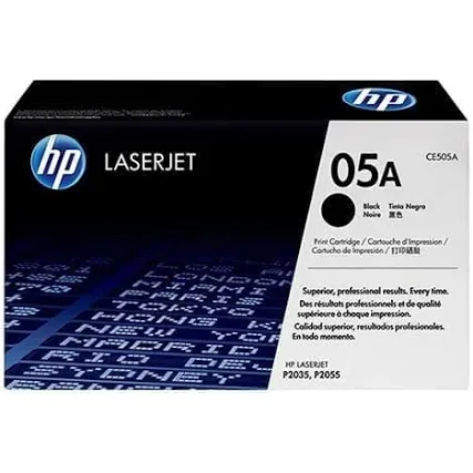HP 05A (CE505A) Black Toner, ~2,300 Pages OR HP 80A (CF280A) Black Toner, ~2,560 Pages