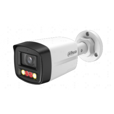 Dahua DH-IPC-HFW1239TL1P-PV-0360B-S6, 2MP Entry IP Bullet, Dual Light 50m, Active Deterrence, PoE, IP67