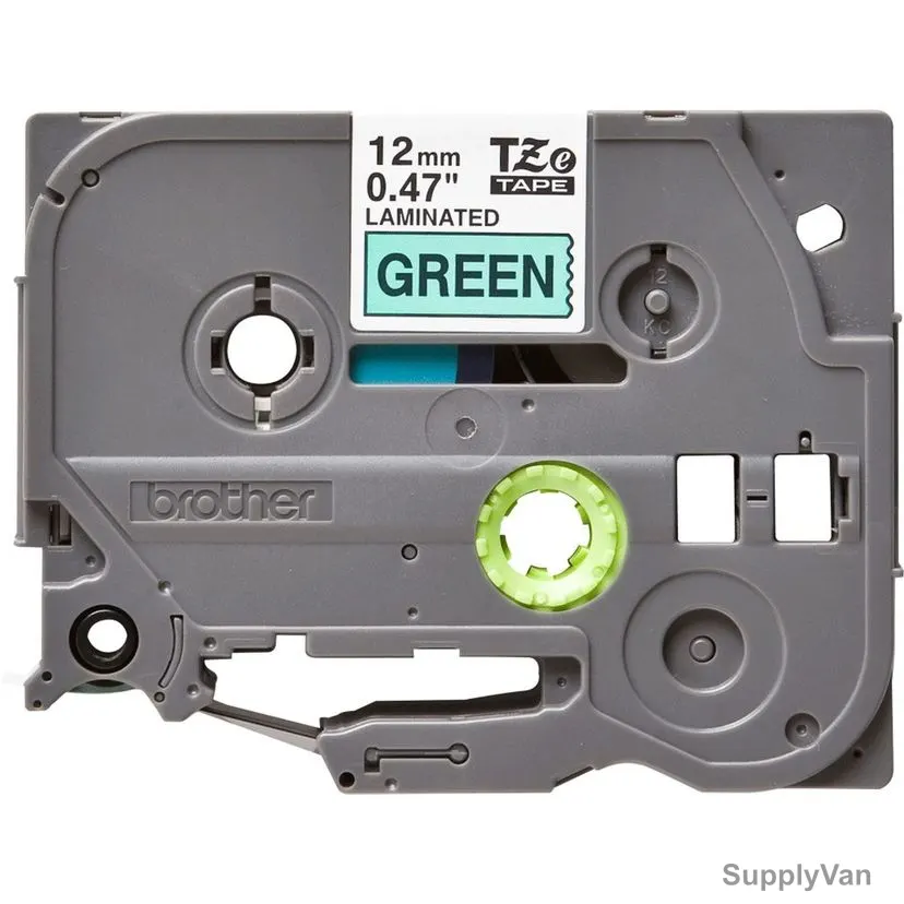 12mm - Black on Green tape for P-touch 8M used with PT-90 