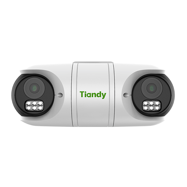 Tiandy Dual 2MP Fixed IR Bullet IP Camera TC-C32RN (Spec: I5/E/Y/QX/2.8mm/V4.2) – Dual-Lens Splicing Panoramic View, 2.8mm Lenses, Built-in Mic, 50m Smart IR, Metal Housing, IP67, PoE
