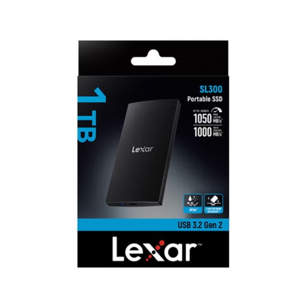 Lexar SL300 External Portable SSD 1TB, Up to 1050MB/s Read and 1000MB/s Write