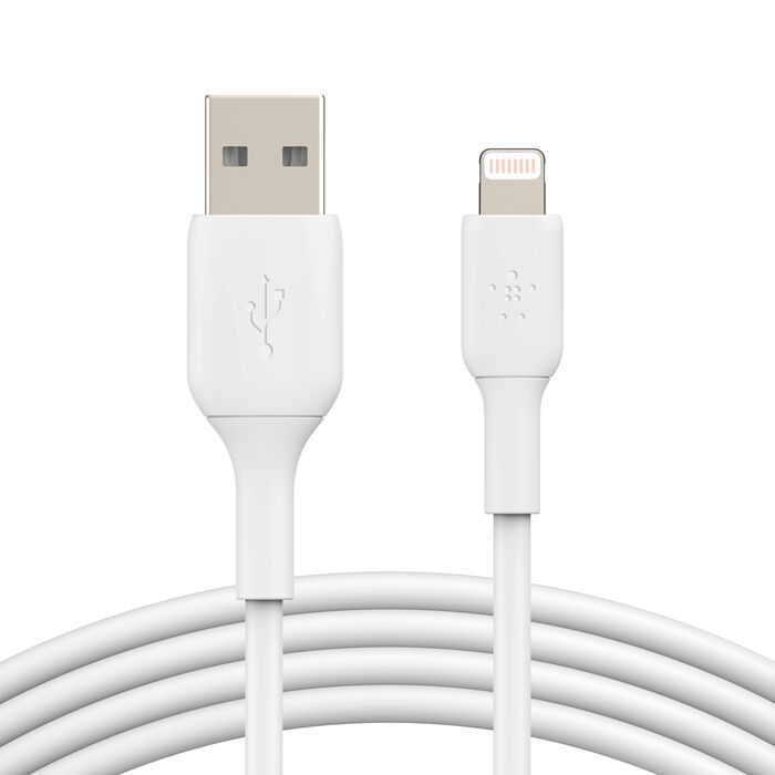 Belkin BOOST↑CHARGE CAA001bt2MWH, Lightning to USB-A, 2m, White, MFi Certified