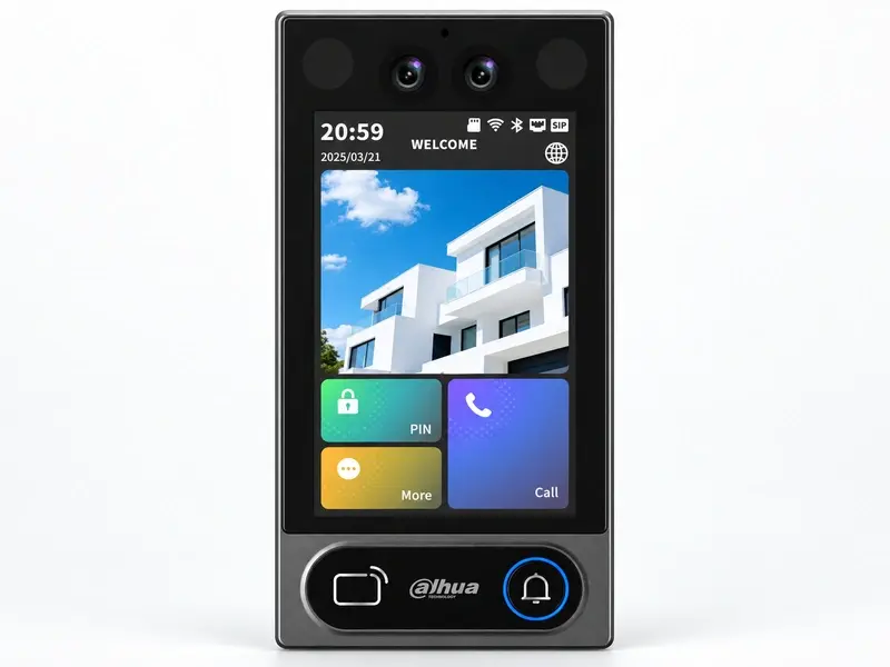 Dahua IP & Wi-Fi Villa Door Station DHI-VTO6631QB-WP – 5" IPS HD Touchscreen (720x1280), 2MP Ultra-Wide Angle Camera (142° FOV), Slim Bezel Design, Standard PoE / Wi-Fi