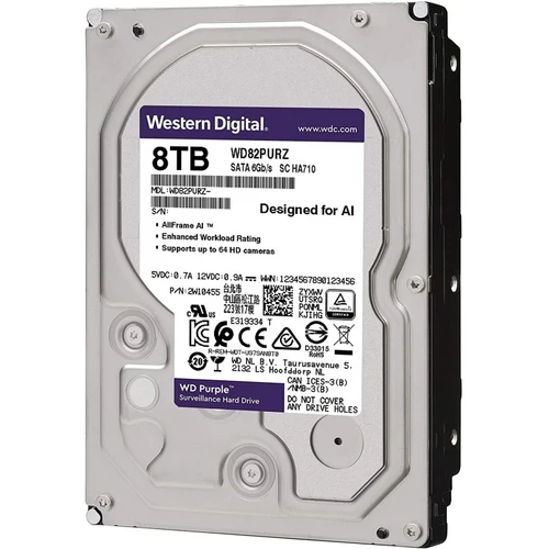 Western Digital Surveillance Hard Disk -  8TB-WD82PURZ