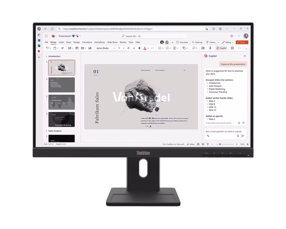 Lenovo ThinkVision E22-40  Monitor  64C9MAT6UK