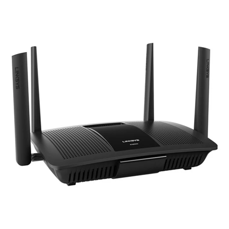Linksys Max-Stream EA8500 AC2600 Dual-Band MU-MIMO Gigabit Wi-Fi Router – Next-Gen AC Speeds up to 2.53 Gbps (800 Mbps 2.4GHz + 1733 Mbps 5GHz), 1.4 GHz Dual-Core CPU, 4 External Antennas, 4x Gigabit LAN, 1x USB 3.0 & 1x eSATA/USB 2.0 Combo