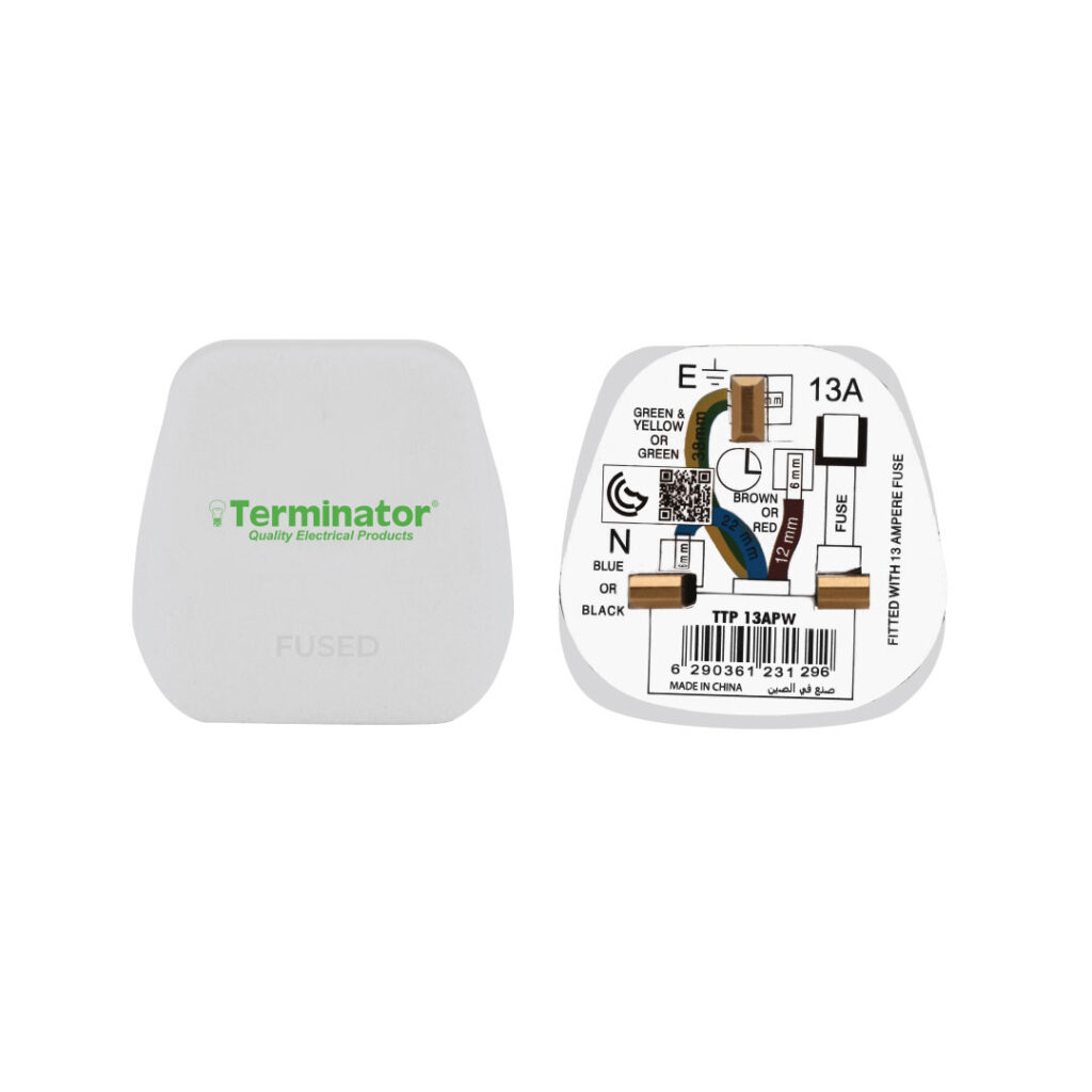 Terminator Top Plug with Fited 13a Fuse 3 PIN Flat