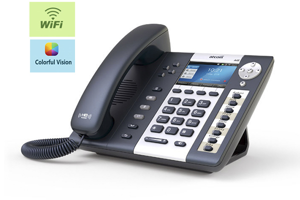 Terminal IP ATCOM A48W (WiFi, 4-SIP, PoE, Color)