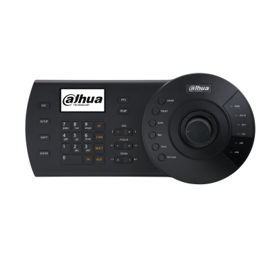 Dahua DHI-NKB1000 hardware network and analog control keyboard designed to manage PTZ dome cameras, DVRs, NVRs, and network video servers