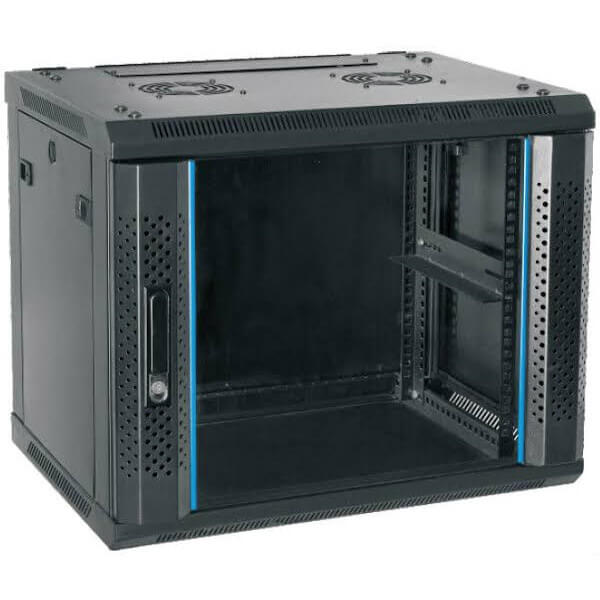 Wall-Mount Cabinet, 6U 19", 600 × 600 mm, 40–70 kg Load, IP20, Lockable Door, Cold-Rolled Steel
