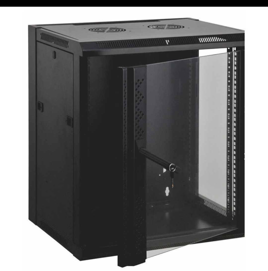Server and networking cabinet, ACP 12U 600*600 SF-FSO, built for compact and outdoor-rated deployments