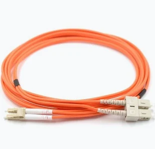 Duplex Patch Cord, 2FC/UPC–SC/UPC OM2, 0m, 50/125µm, LSZH Orange Jacket, ≤0.2dB IL