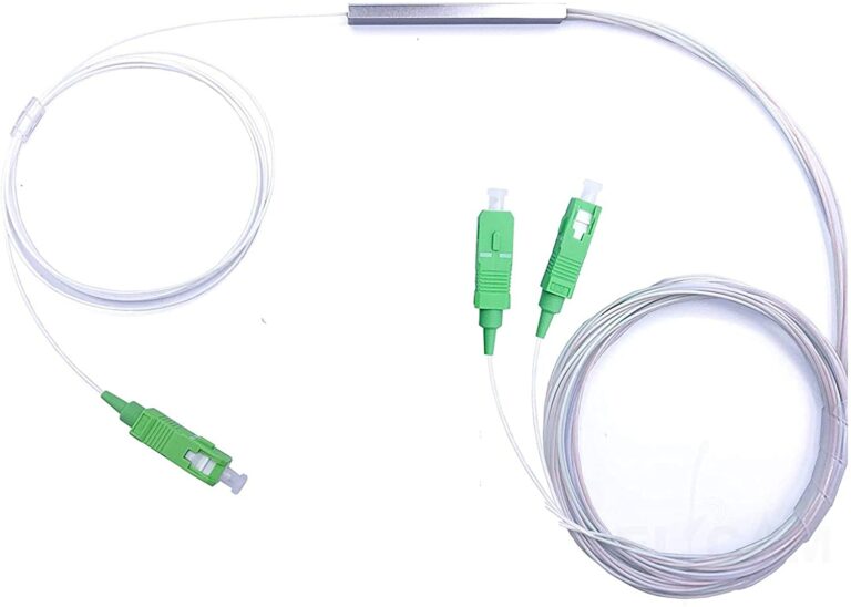 1×4 PLC Fiber Optic Splitter (PVC Case, SC/APC Connectors)