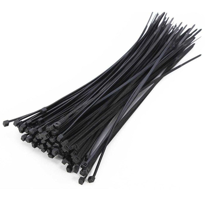 Nylon 6/6 Cable Ties, 300mm × 3.6mm, 180–220N Tensile, −40°C to +85°C, UL94 V-2
