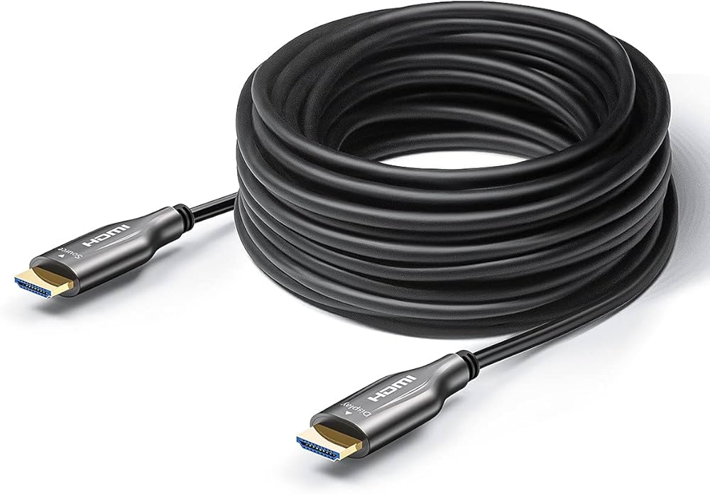 Active Optical HDMI Cable, 100M, HDMI 2.0, 4K@60Hz, 18Gbps, HDCP 2.2, No External Power Required