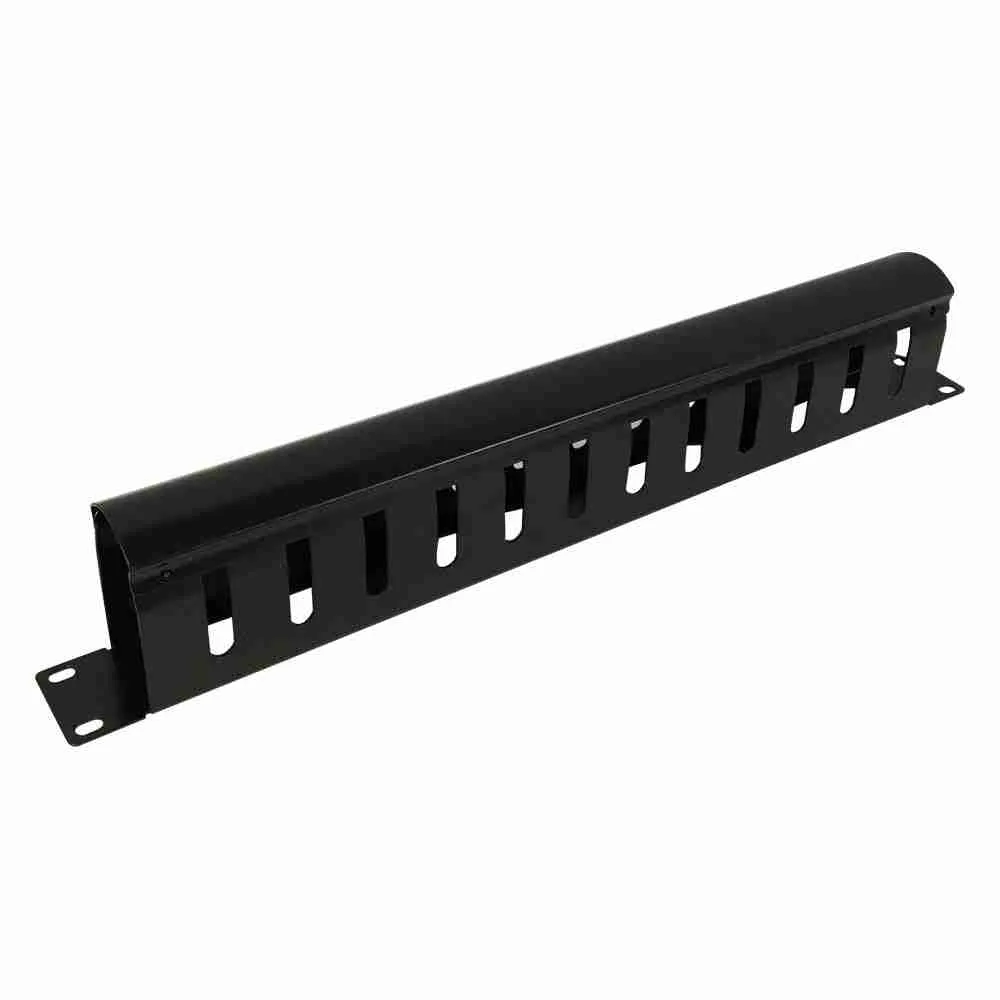 Horizontal Cable Manager, 1U 19-inch, 24 Slots, Steel/Plastic, Removable Cover, RoHS 2.0