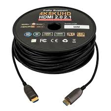 Active Optical HDMI Cable (AOC), 50M,  HDMI 2.0 (4K@60Hz/18Gbps) or HDMI 2.1 (8K@60Hz/48Gbps), HDCP 2.2, No External Power Required