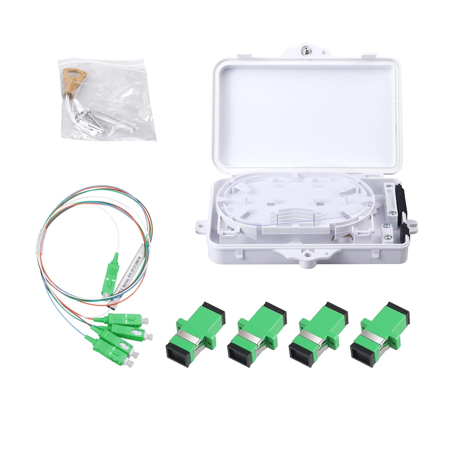  1*4 PLC  with Connector and PVC Case 2Pcs in One Case | 1Plc4Cs-UPS