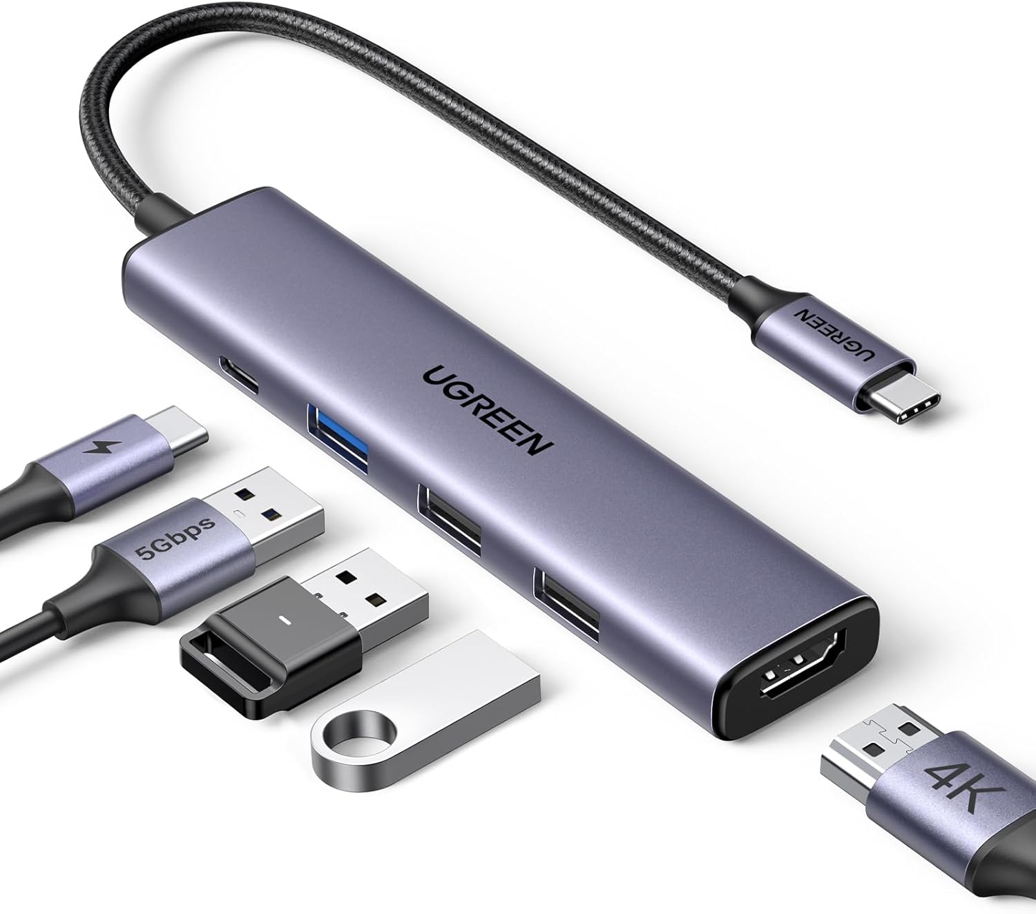 UGREEN 5-in-1 USB-C Multifunction Adapter| UG-15596