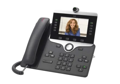Cisco CP-8865NR-K9 IP Phone 8865NR, 5" Color LCD, 720p HD Video, 5–10 Lines, Gigabit Ethernet, PoE, No Wi-Fi/Bluetooth