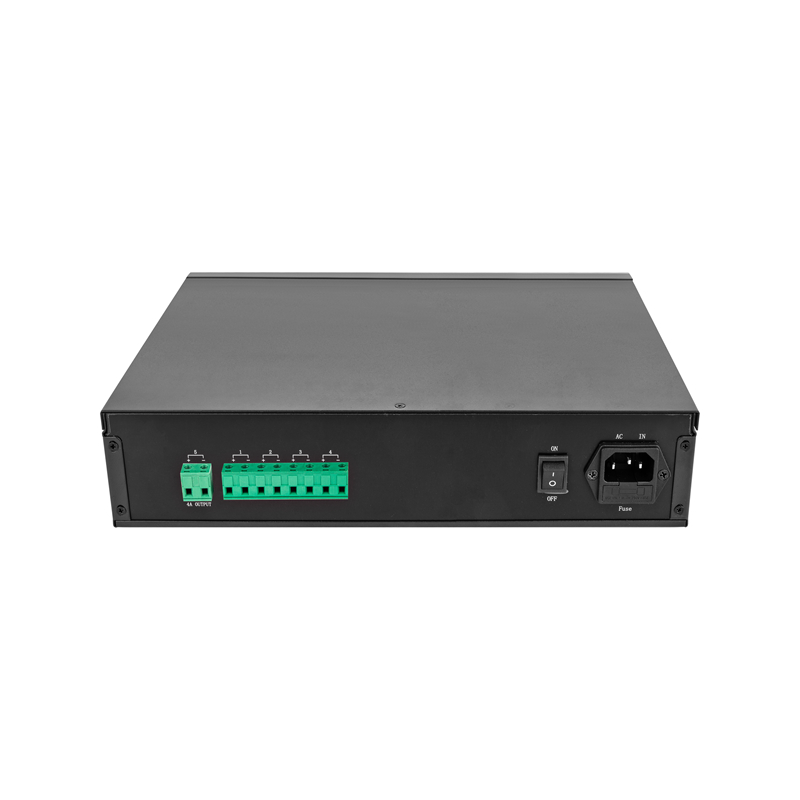 Rackmount 9-Channel Power Supply, HTD1209-10A-B, 1.5U,  12V 10A (120W), Battery Backup, LED Display, PTC Fuses
