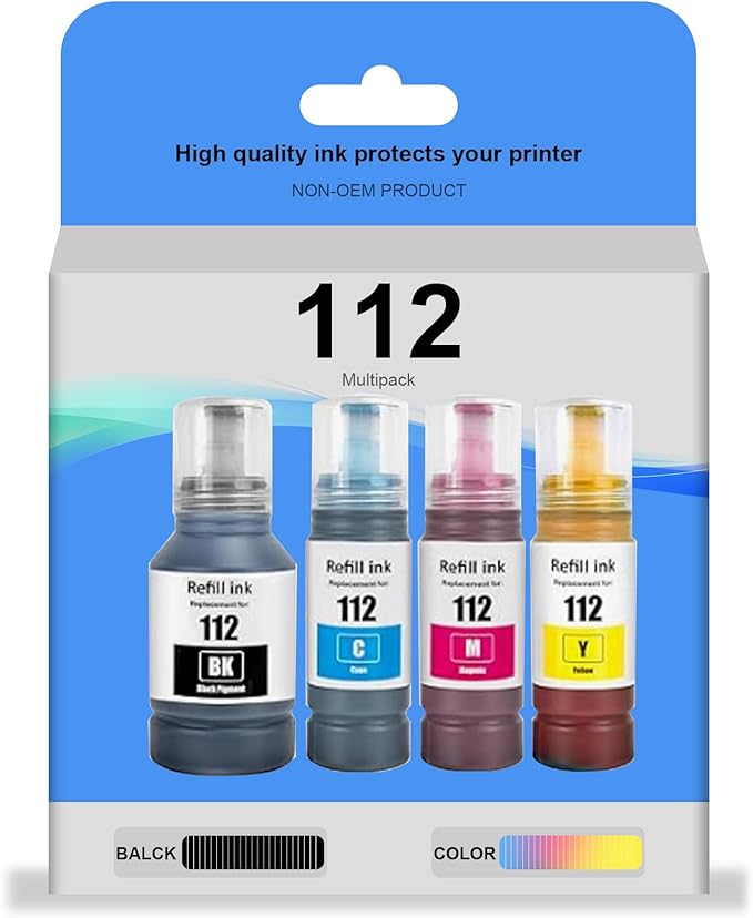 Epson 112 EcoTank Pigment ink bottle Cyan, Yellow, Magenta