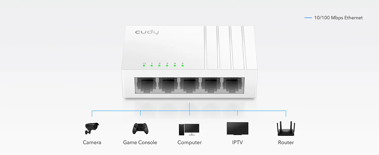 CP Plus 5-Port Network Switch FS105D
