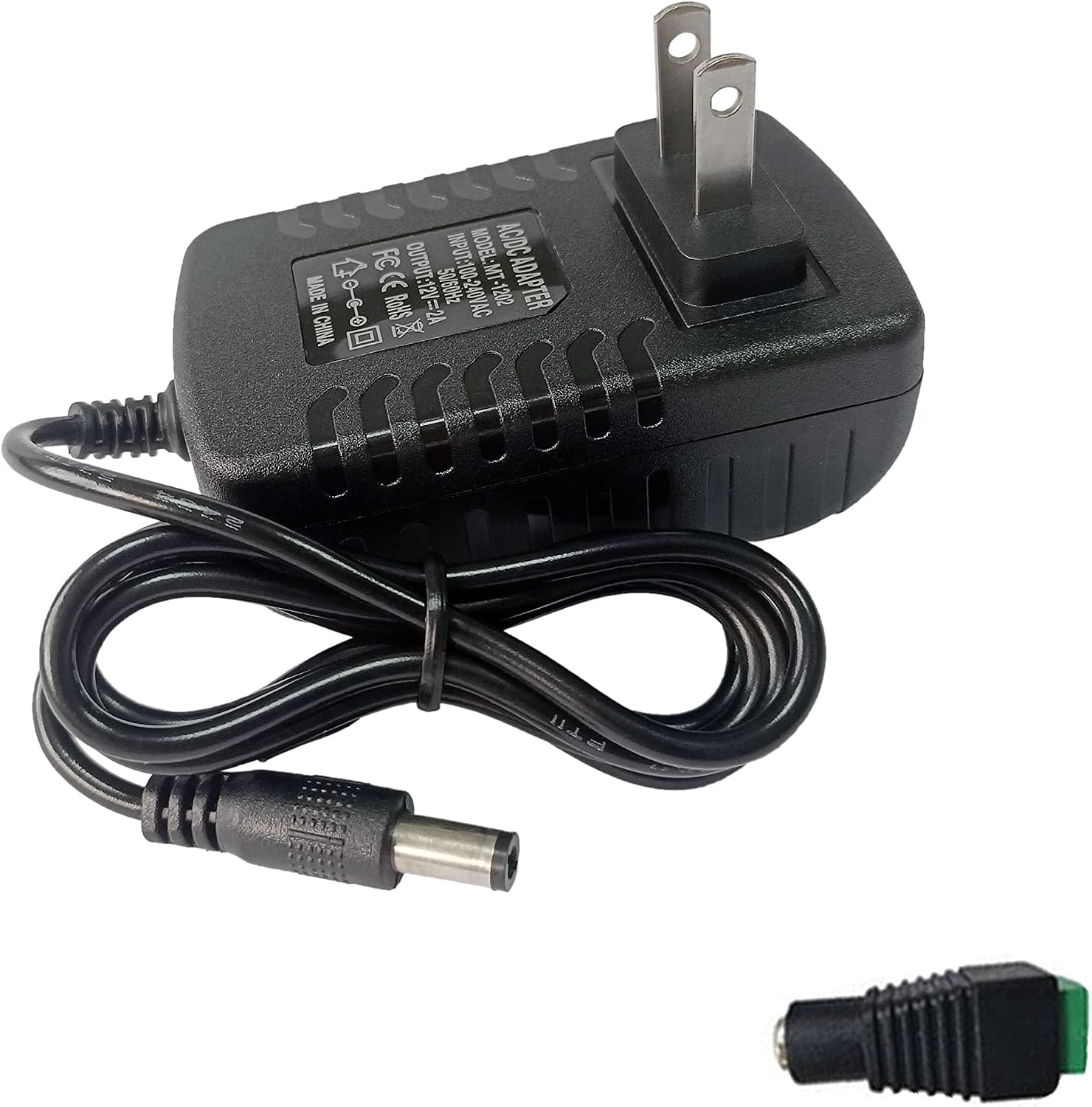 12V 2A (24W) CCTV Power Adapter, 5.5mm Plug, Level VI, Single Camera or Two Low-Power Cameras