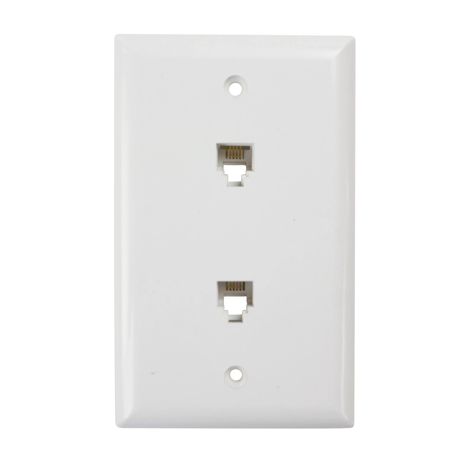 Telephone faceplate 2port.