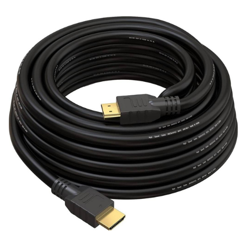 HDMI Cable 20M Round, Passive, HDMI 1.4 or 2.0 (Verify), 4K@30/60Hz (Model Dependent), Gold-Plated, PVC Jacket