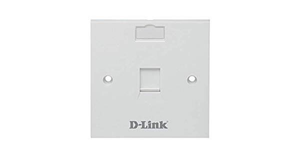 D-Link Single Faceplate Accepts One Keystone Jack with Shutter & ID Plate - 86*86 mm