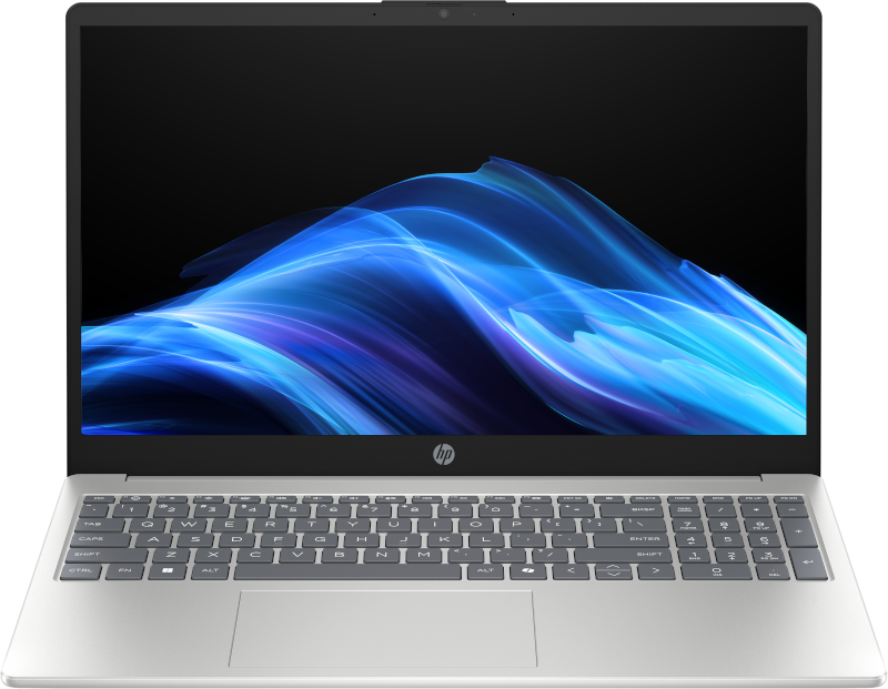 HP 15 Laptop, Core 5 120U, 8GB RAM, 512GB SSD, 15.6" FHD, Backlit Keyboard, FreeDOS, Silver