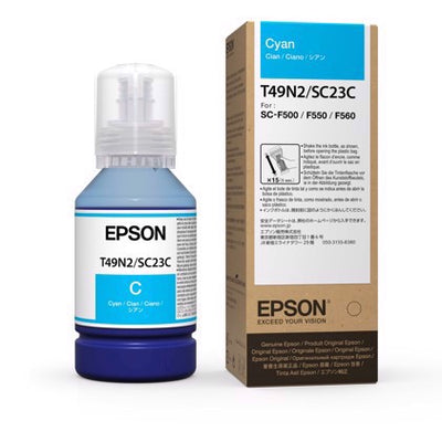 Epson T49N200 (C13T49N200) Cyan Dye-Sublimation Ink, 140 ml, for SureColor SC-F100 / F500 / F501 / F550 / F560