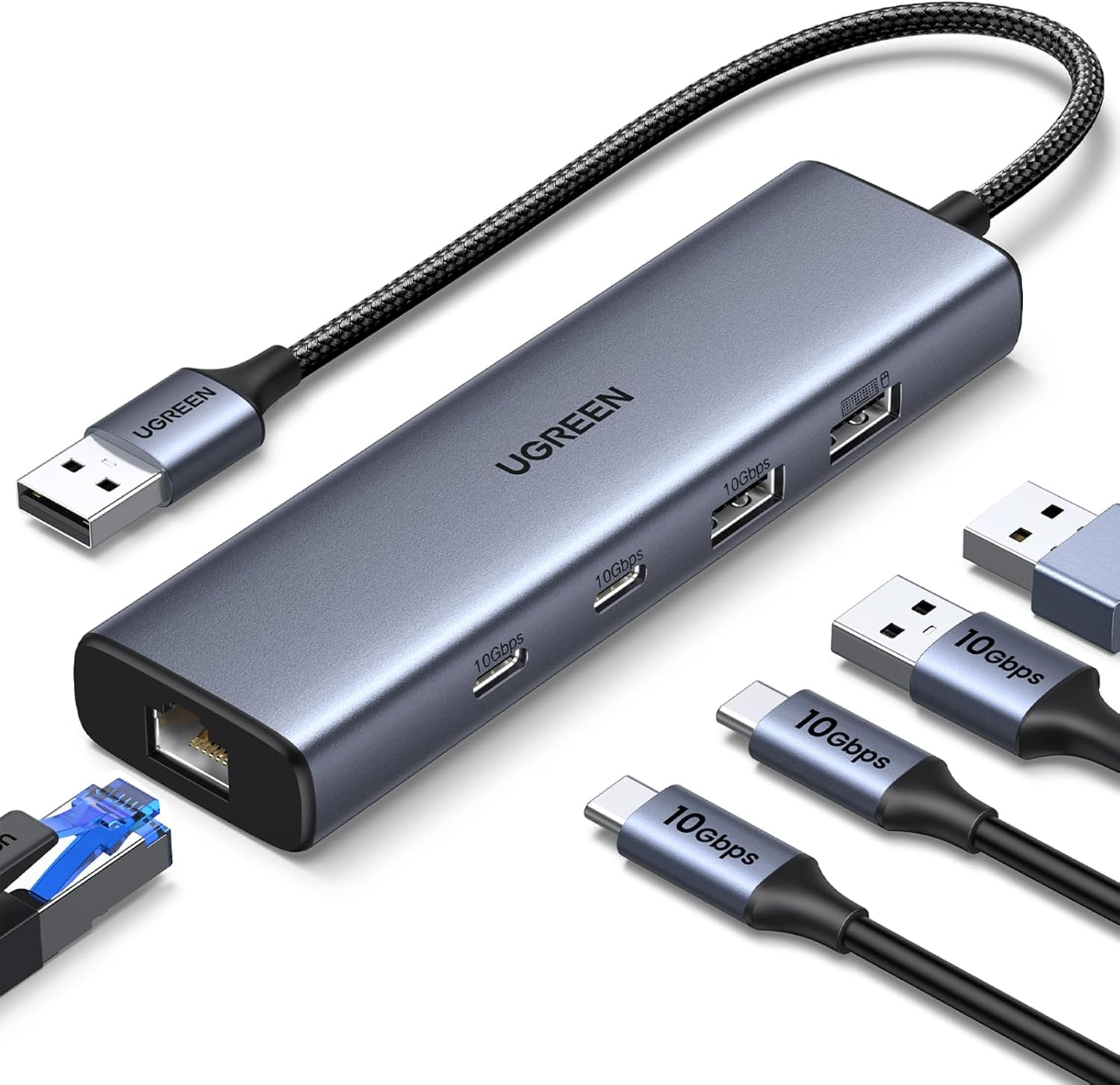  UGREEN USB to Ethernet Adapter, 10Gbps.