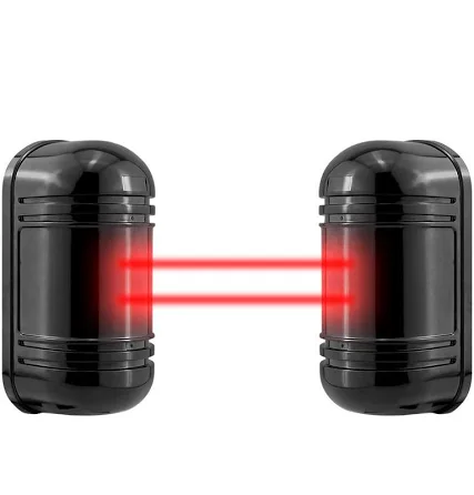 Infrared Beam Detector 60m, Dual Synchronized Beams, 60m/120m Range, 50–500ms Adjustable, NC/NO Relay + Tamper, IP55/IP65