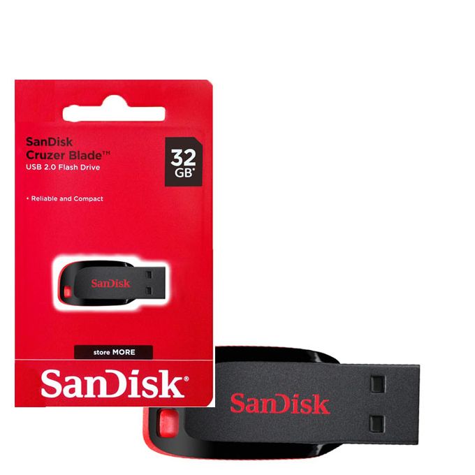 SanDisk Cruzer Blade 32GB USB 2.0 Flash Drive (SDCZ50-032G-B35)